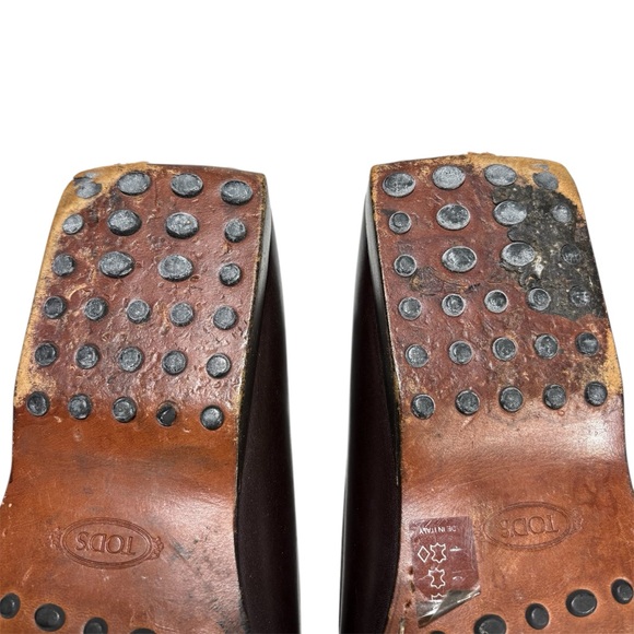 Tod’s Brown Leather Driving Loafers Gommino Women’s EU 39 US 9 - Picture 14 of 16